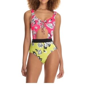 Maaji MAAJI reversible Fairground Trapeze One Piece swimsuit size small